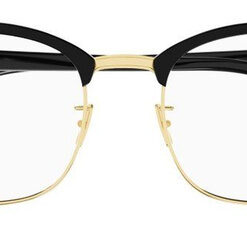 Saint Laurent SL104F 002 Black Acetate Clubmaster Eyeglasses Frames
