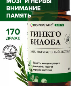 Ginkgo Biloba Leaf Extract for Brain & Nervous System: Improve Memory & Focus, Pellets