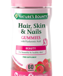 Nature's Bounty Hair, Skin & Nails Gummies - Raspberry Flavor, 60 Count