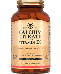 Solgar Calcium Citrate + Vitamin D3 Tablets 1602mg | 120 Count | Dietary Supplement