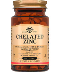 Solgar Chelated Zinc 630mg Tablets (100 Count) - Dietary Supplement